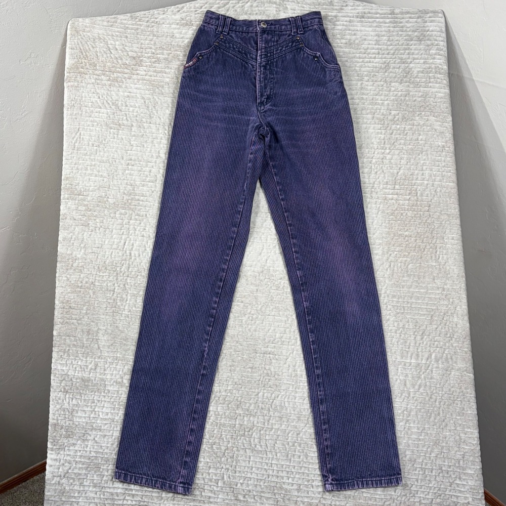 Vintage Blaze Evolution Purple Herringbone Western High Waist Jeans 3/25